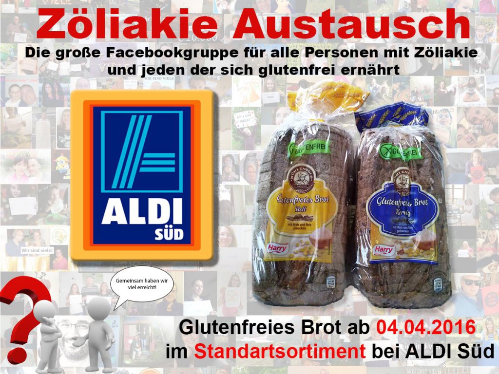 Glutenfreies Brot bei ALDI Süd ab 4.4.2016 im Dauersortiment