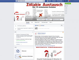 Link zur Facebook Fanpage Zöliakie Austausch