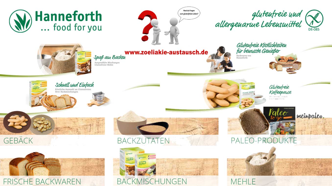 Glutenfreie Produkte von Hanneforth