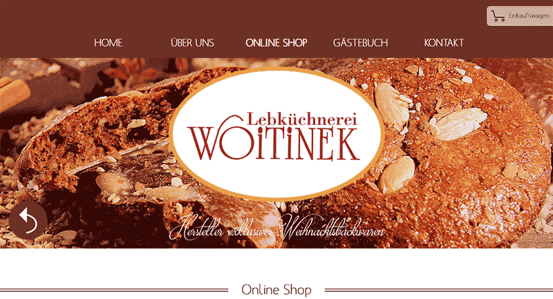 Webshop www.Woitinek-lebkuchen.de