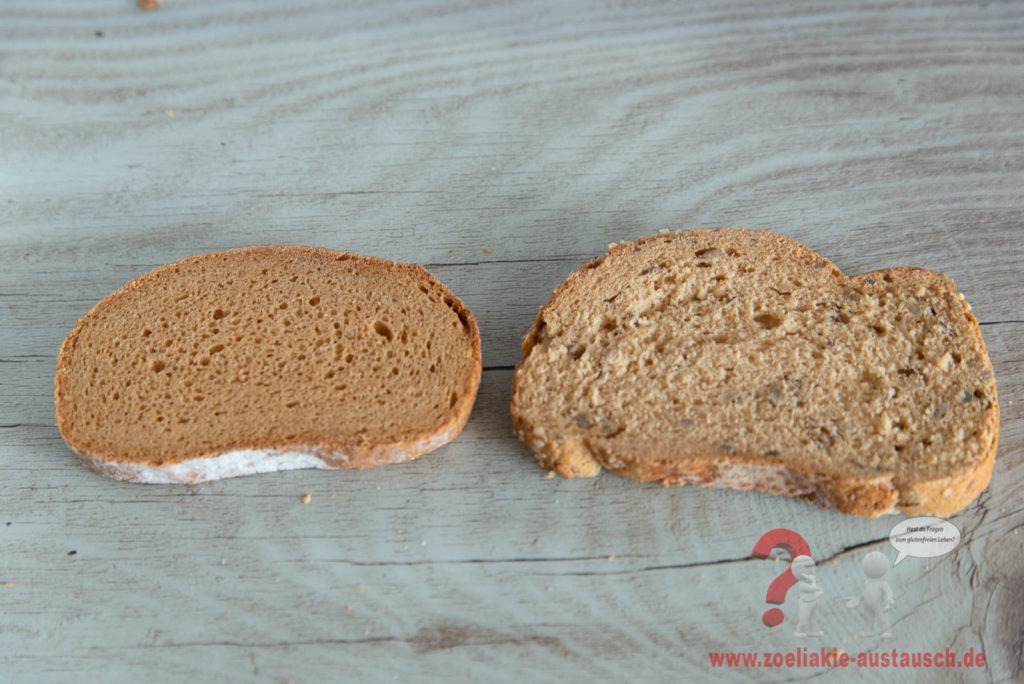 Links das Landbrot rechts das Sonnenblumenkerne-Brot