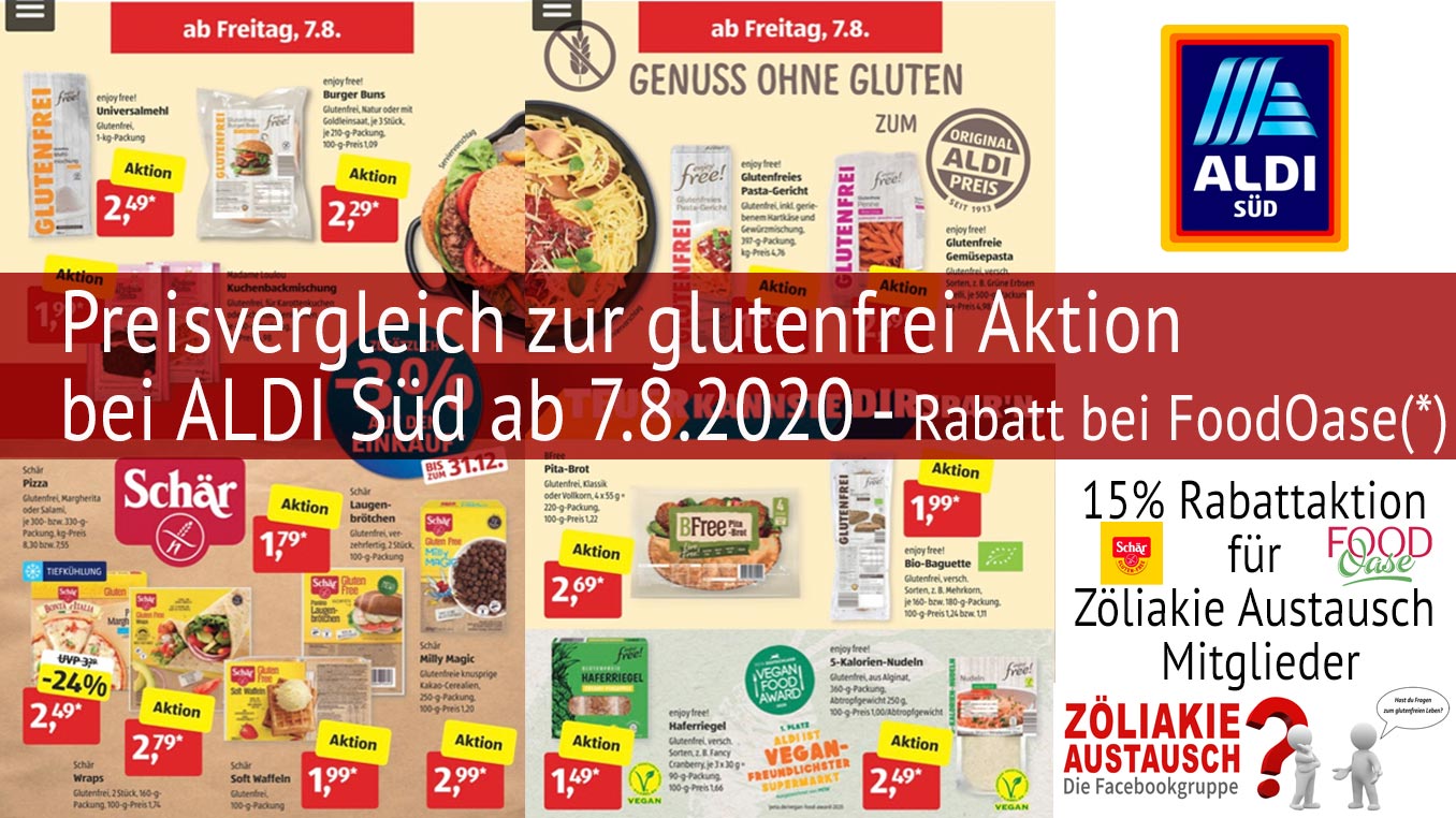 Glutenfreier Preisvergleich Aldi Sud Aktion Im August Zoliakie Austausch