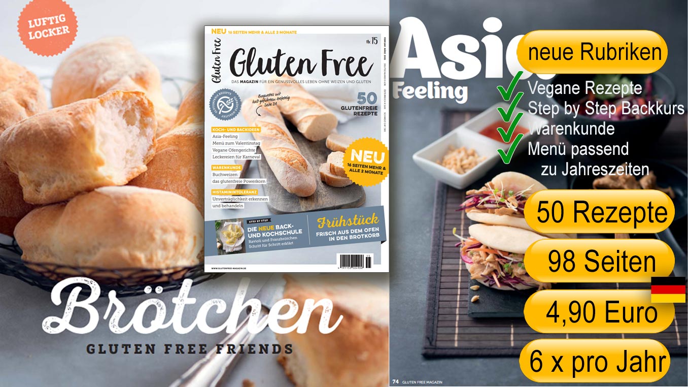 Das neue gluten free magazin mehr ausgaben und mehr glutenfreier