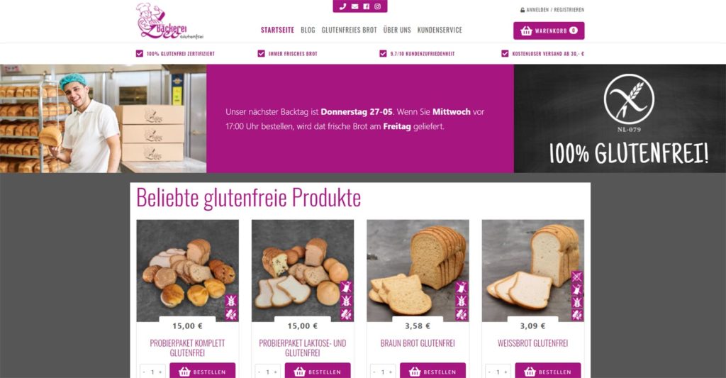 Webshop Leo Bäckerei