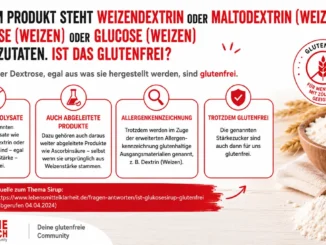 Zöliakie Austausch FAQ- Dextrine und Dextrose auch aus Weizen sind glutenfrei
