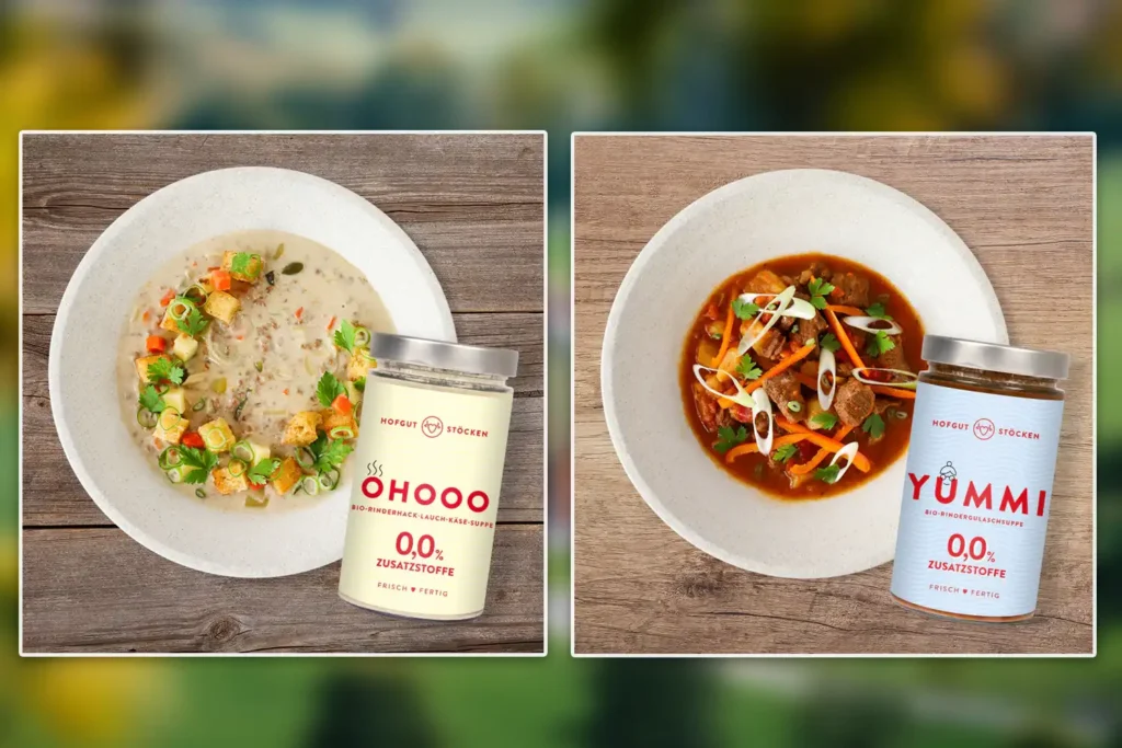 Glutenfreie Bio-Fertiggerichte vom Hofgut Stöcken