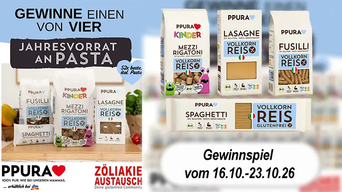 Verlosung PPURA Glutenfreie Pasta