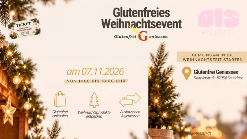 Weihnachtsmarkt und Lagerverkauf bei Glutenfrei Geniessen